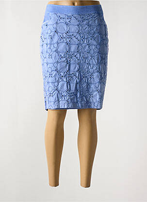 Jupe mi-longue taille normale bleu ELISA CAVALETTI femme