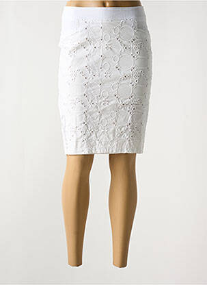 Jupe mi-longue taille normale blanc ELISA CAVALETTI femme