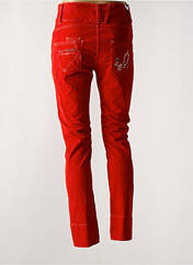 Pantalon slim rouge ELISA CAVALETTI pour femme seconde vue
