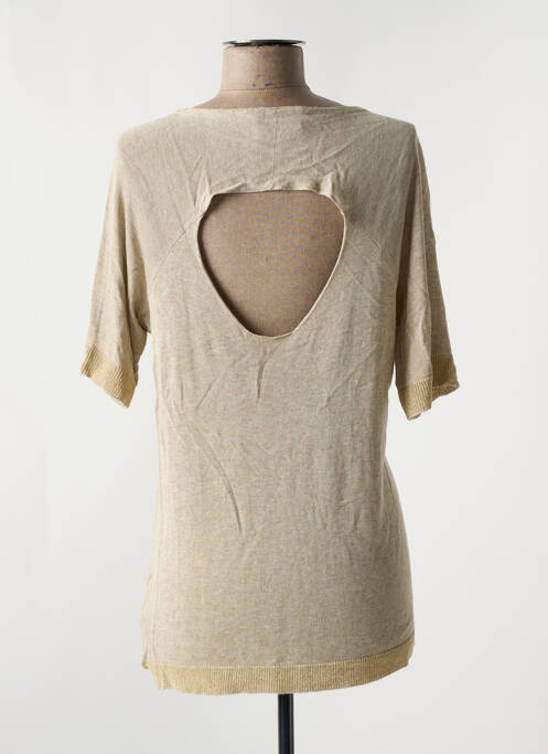 T-shirt col v manches courtes marron ELISA CAVALETTI femme