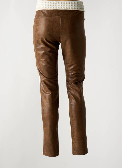 Legging tissage simili-cuir taille normale marron ELISA CAVALETTI femme