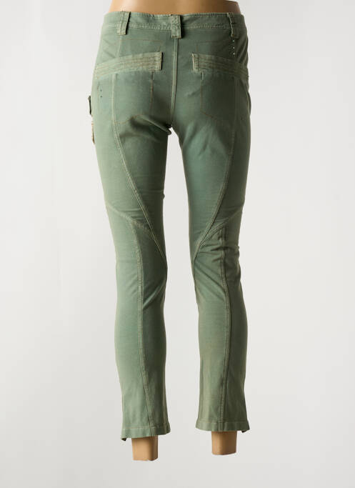 Pantalon 7/8 stretch taille normale vert ELISA CAVALETTI femme