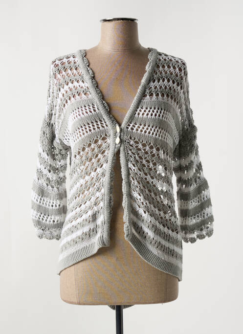 Gilet manches longues gris ELISA CAVALETTI pour femme