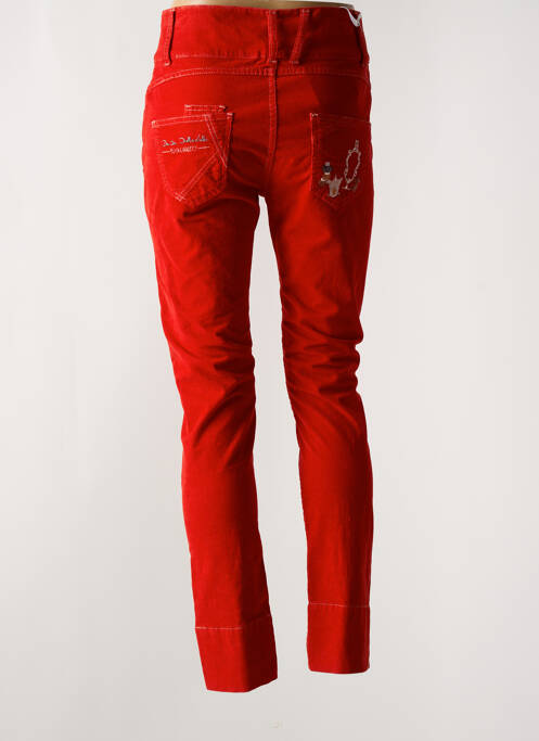 Pantalon slim rouge ELISA CAVALETTI pour femme