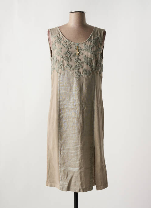 Robe mi-longue marron ELISA CAVALETTI pour femme