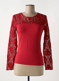 T-shirt manches longues manches longues rouge LE BOURGET femme