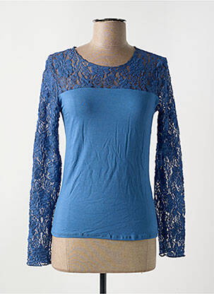 T-shirt manches longues manches longues bleu LE BOURGET femme