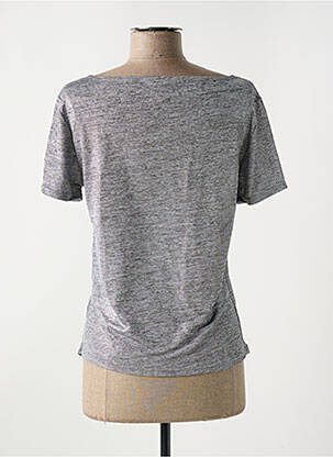 T-shirt stretch manches courtes gris LE BOURGET femme