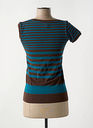 T-shirt stretch manches courtes marron LE BOURGET femme