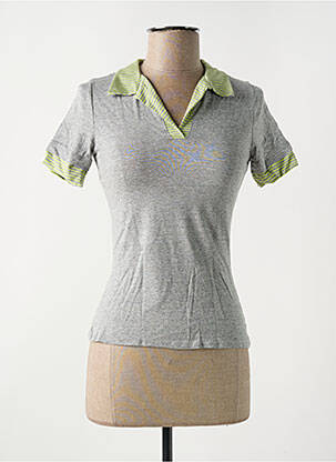 Polo stretch manches courtes gris LE BOURGET femme