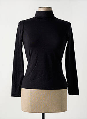 Pull col roulé noir LE BOURGET pour femme