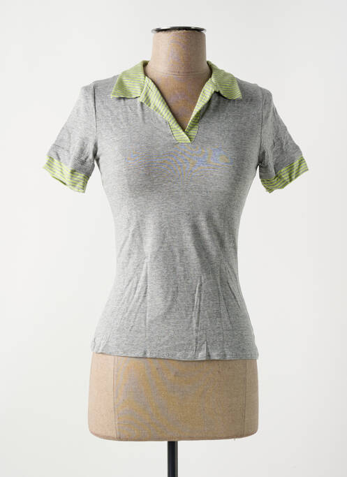 Polo stretch manches courtes gris LE BOURGET femme