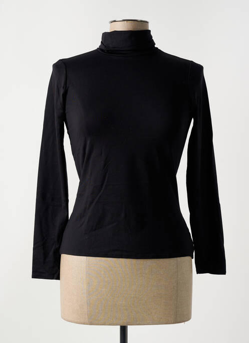 Pull col roulé noir LE BOURGET pour femme