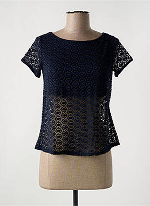 Top stretch manches courtes bleu LE BOURGET femme