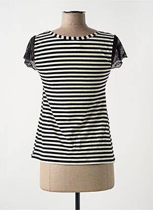 T-shirt stretch manches courtes noir LE BOURGET femme