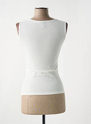 Top stretch sans manche blanc LE BOURGET femme