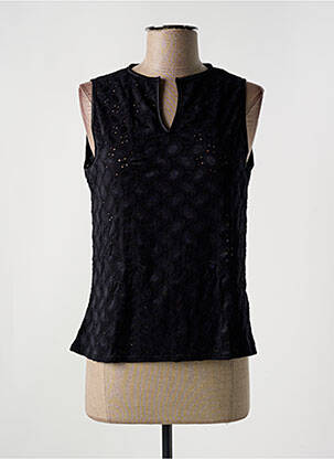 Top stretch sans manche noir LE BOURGET femme