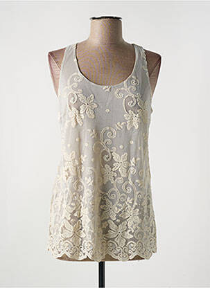 Top sans manche sans manche blanc LE BOURGET femme