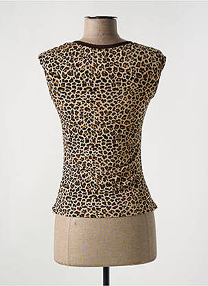 Top stretch manches courtes marron LE BOURGET femme