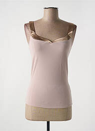 Top stretch sans manche beige LE BOURGET femme