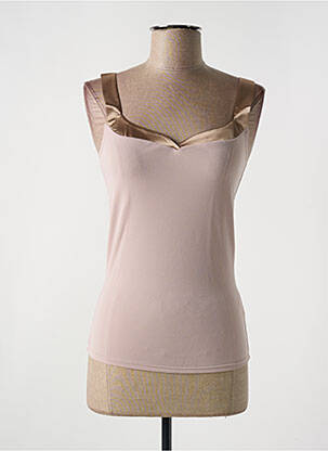 Top stretch sans manche beige LE BOURGET femme