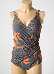 Maillot de bain 1 pièce gris MIRADONNA pour femme seconde vue
