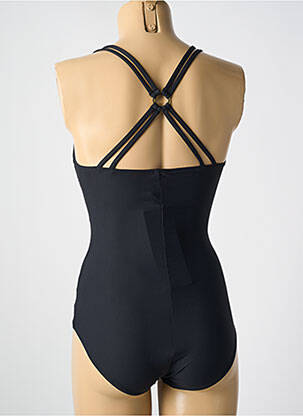 Maillot de bain 1 pièce stretch haut soutien-gorge moulé noir MIRADONNA femme