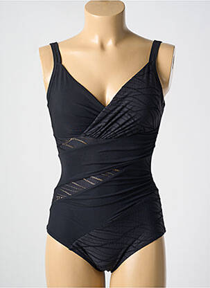 Maillot de bain 1 pièce stretch haut soutien-gorge moulé noir MIRADONNA femme