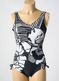 Maillot de bain 1 pièce imprimé fantaisie haut soutien-gorge moulé noir MIRADONNA femme