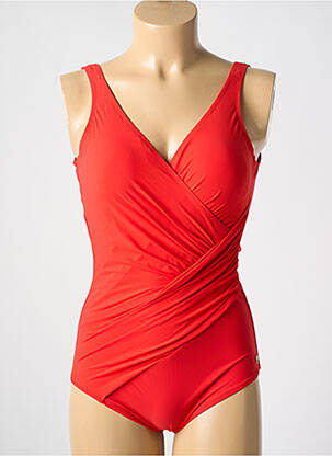 Maillot de bain 1 pièce stretch haut soutien-gorge moulé rouge MIRADONNA femme