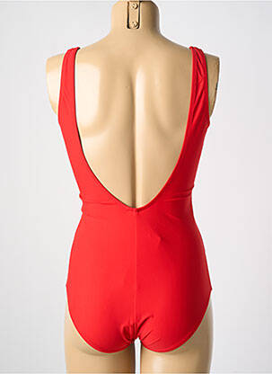 Maillot de bain 1 pièce stretch haut soutien-gorge moulé rouge MIRADONNA femme