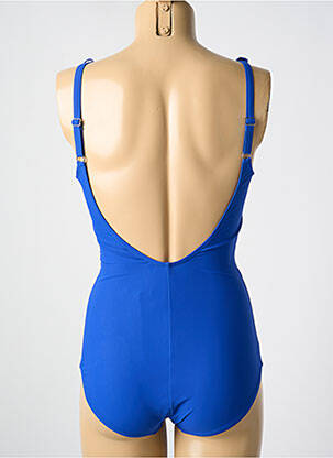 Maillot de bain 1 pièce stretch haut soutien-gorge moulé bleu MIRADONNA femme