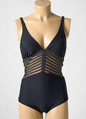 Maillot de bain 1 pièce stretch haut soutien-gorge moulé noir MIRADONNA femme