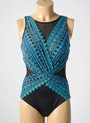 Maillot de bain 1 pièce imprimé fantaisie haut soutien-gorge moulé bleu MIRACLESUIT femme