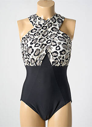Maillot de bain 1 pièce stretch haut soutien-gorge emboitant noir MIRACLESUIT femme