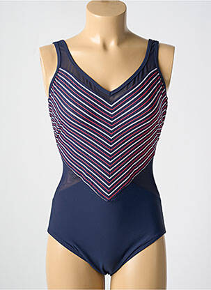 Maillot de bain 1 pièce imprimé fantaisie haut soutien-gorge emboitant bleu MIRACLESUIT femme