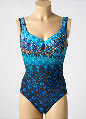 Maillot de bain 1 pièce imprimé fantaisie haut soutien-gorge moulé bleu MIRACLESUIT femme