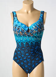 Maillot de bain 1 pièce imprimé fantaisie haut soutien-gorge moulé bleu MIRACLESUIT femme