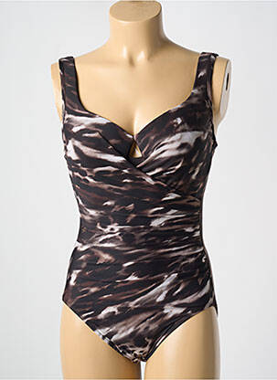 Maillot de bain 1 pièce imprimé fantaisie haut soutien-gorge moulé noir MIRACLESUIT femme