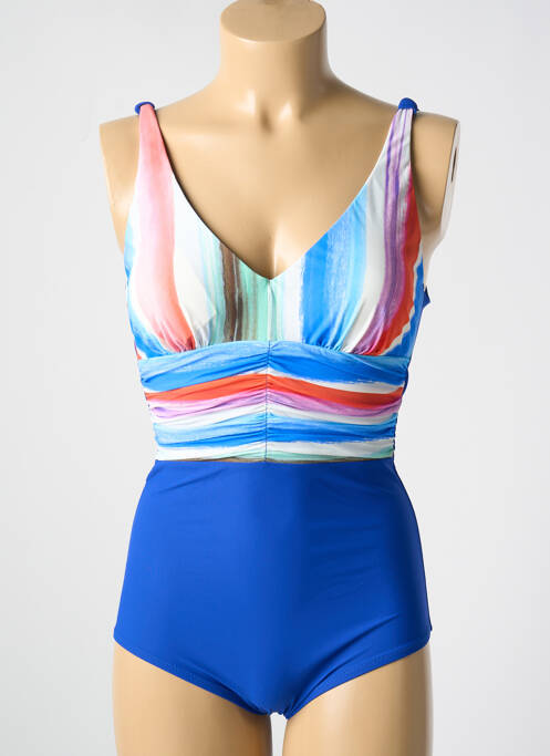 Maillot de bain 1 pièce bleu MIRADONNA pour femme