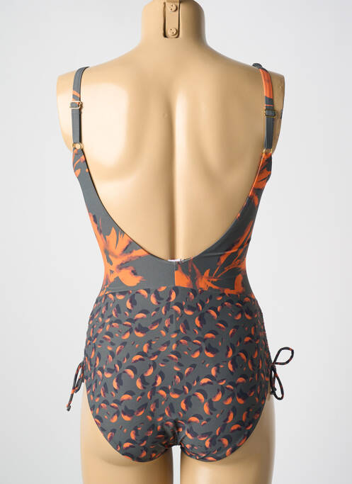 Maillot de bain 1 pièce gris MIRADONNA pour femme