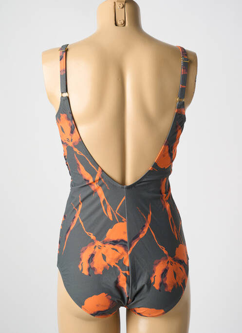 Maillot de bain 1 pièce gris MIRADONNA pour femme