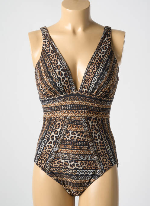 Maillot de bain 1 pièce marron MIRACLESUIT pour femme