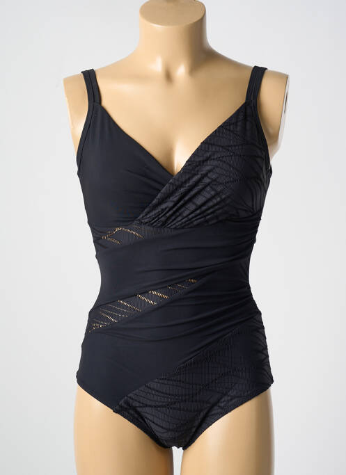 Maillot de bain 1 pièce stretch haut soutien-gorge moulé noir MIRADONNA femme