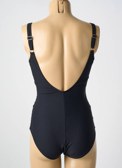 Maillot de bain 1 pièce stretch haut soutien-gorge moulé noir MIRADONNA femme