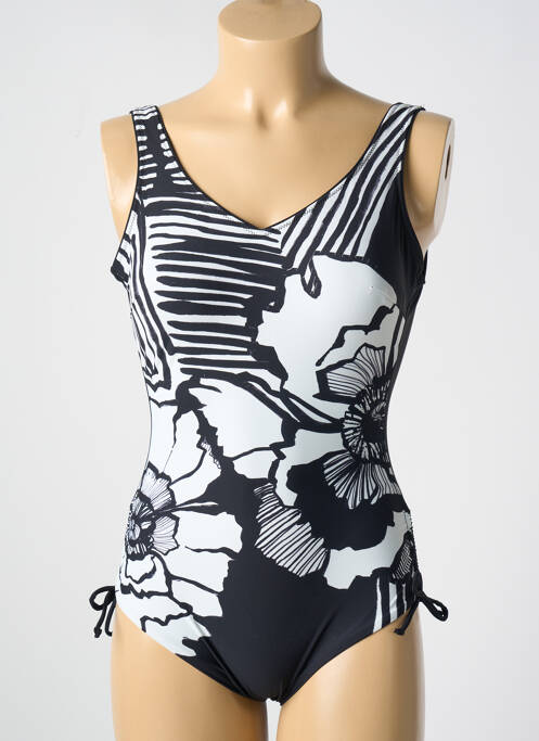 Maillot de bain 1 pièce imprimé fantaisie haut soutien-gorge moulé noir MIRADONNA femme