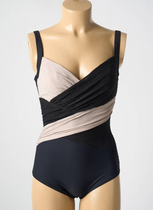 Maillot de bain 1 pièce stretch haut soutien-gorge balconnet noir MIRADONNA femme