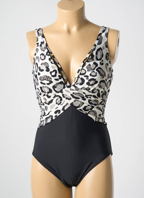 Maillot de bain 1 pièce stretch haut soutien-gorge moulé noir MIRACLESUIT femme