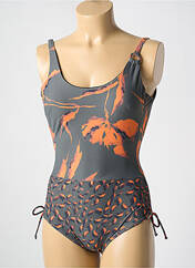 Maillot de bain 1 pièce gris MIRADONNA pour femme seconde vue