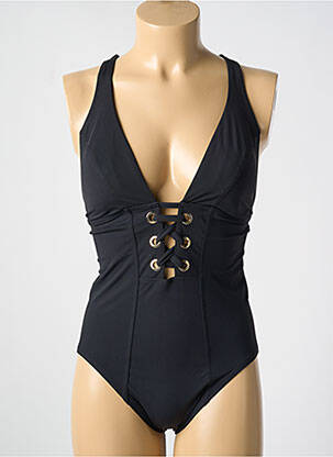 Maillot de bain 1 pièce stretch haut soutien-gorge moulé noir AMORESSA femme
